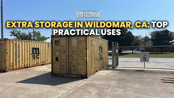 Storage container placed at a Wildomar home Storage container placed at a Wildomar home